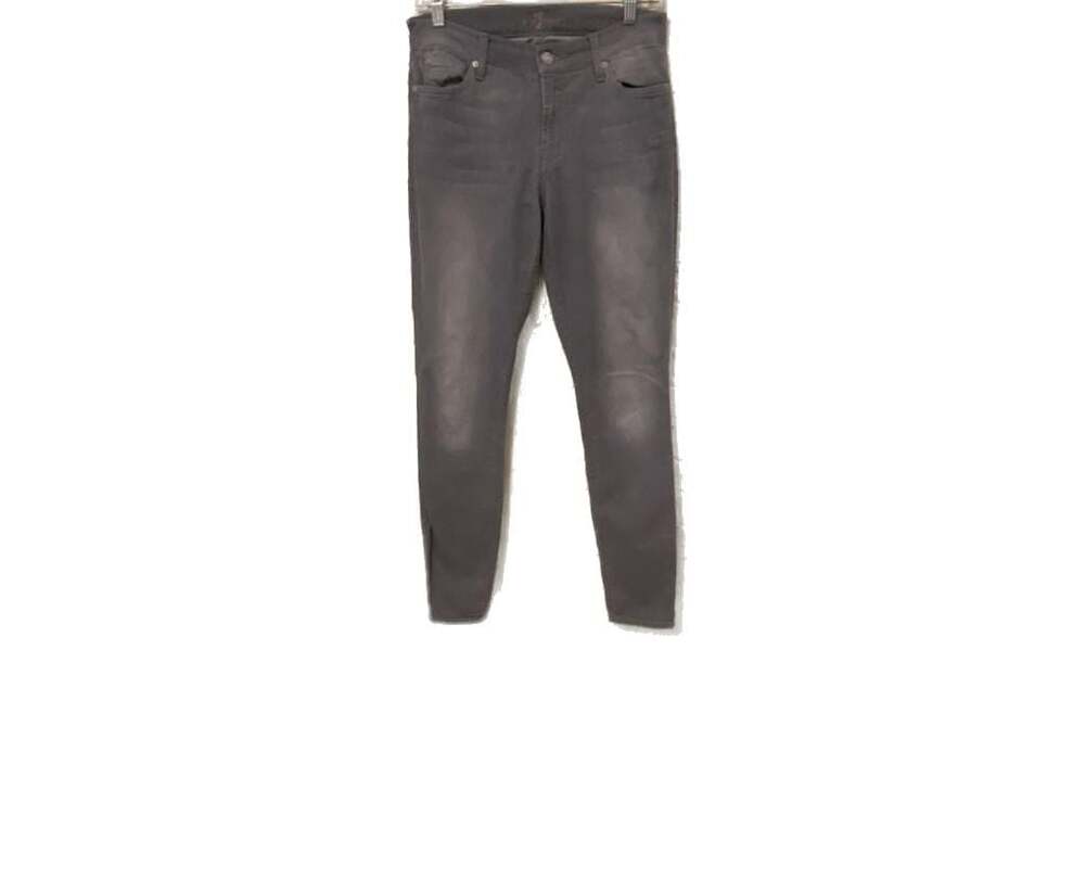 7 For All Mankind Gwenevere Skinny Jeans Gray Dark Wash 27 Slim Premium Denim